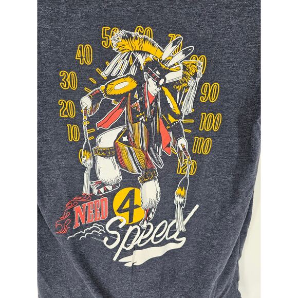 Bella + Canvas Men's Blue Need 4 Speed Native American Short Sleeve T-Shirt Sz M - Picture 3 of 4